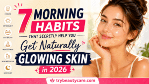 Daily skincare routine showing hydration and moisturizer steps