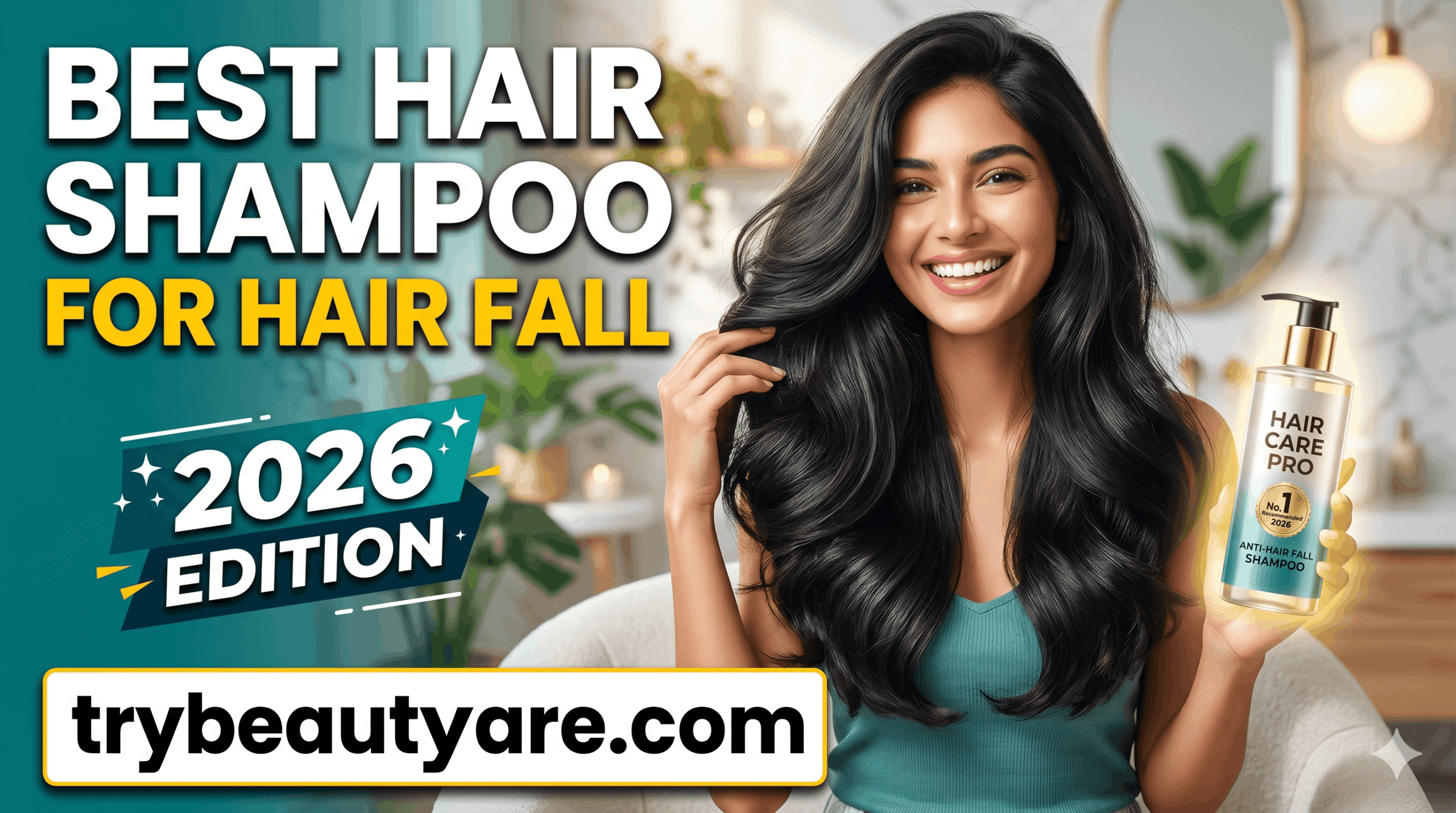 healthy scalp and strong hair after hair care routine