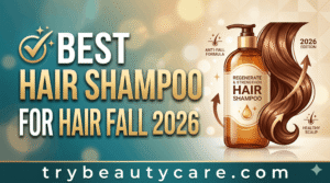 anti hair fall shampoo bottle with healthy hair care products
