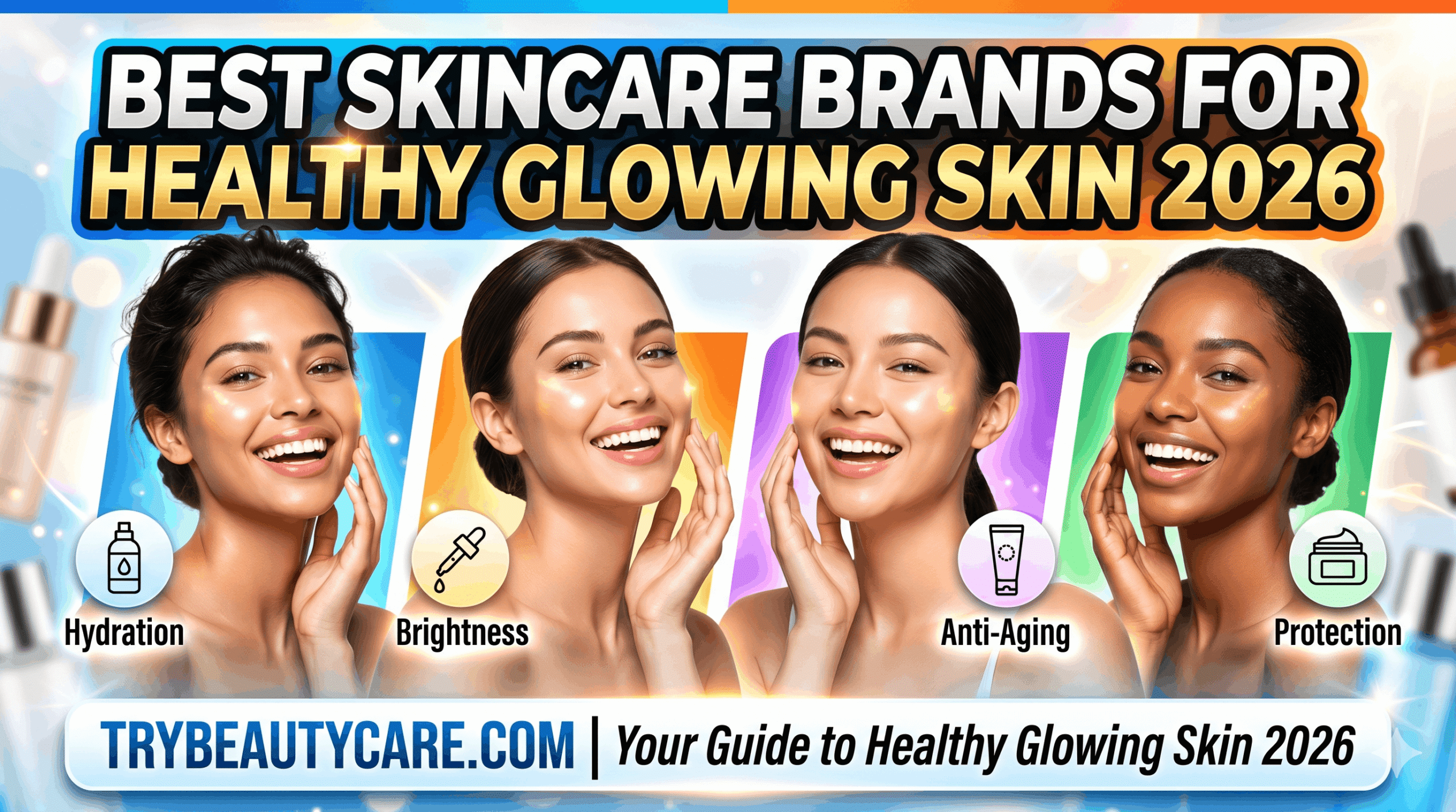 skincare serum and face cream products for healthy skin