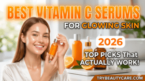 Skincare products with vitamin C for radiant skin, antioxidant support, and daily beauty routine essentials