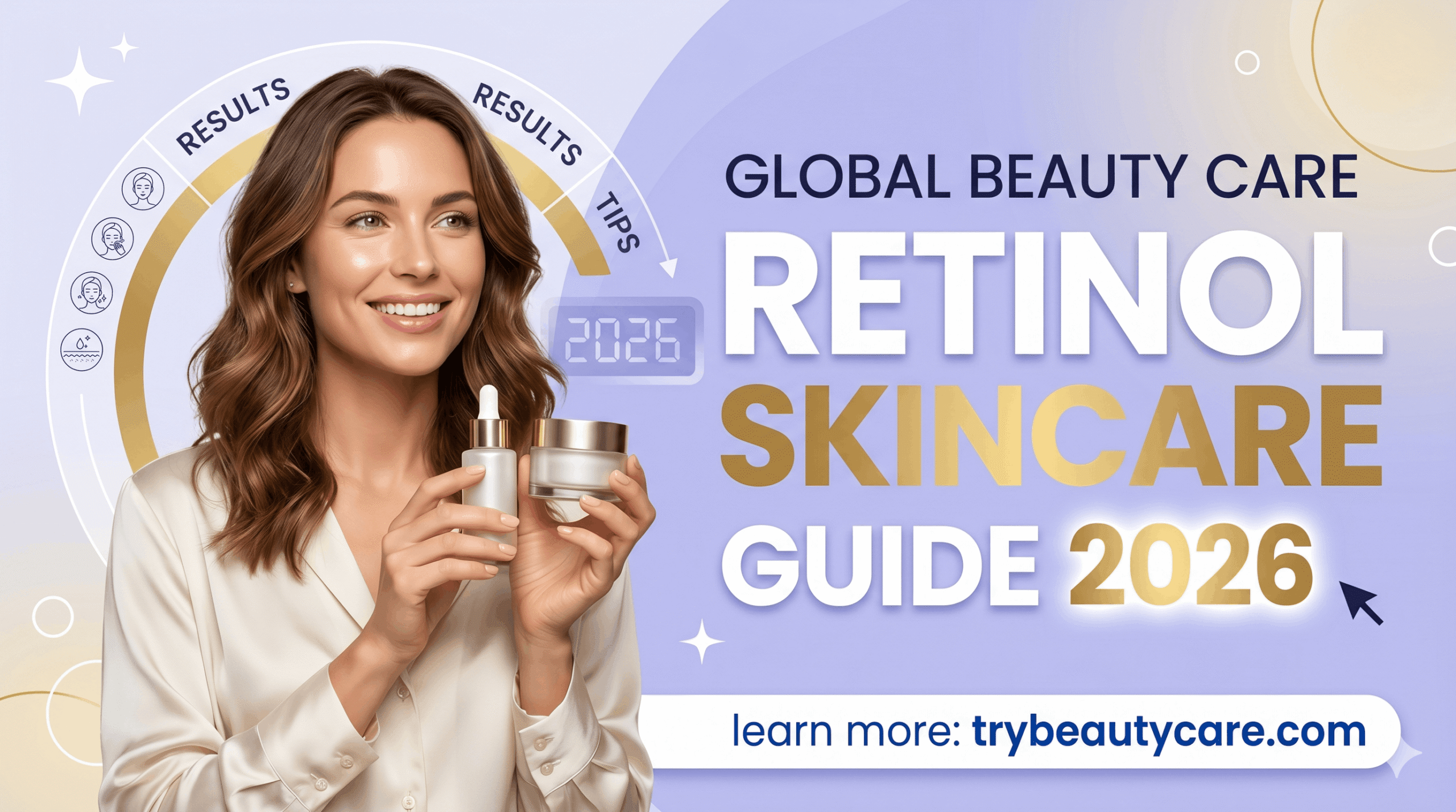 woman applying global beauty care retinol serum at night