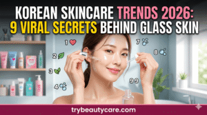 Lightweight Korean sunscreen gel texture applied on face for daily protection