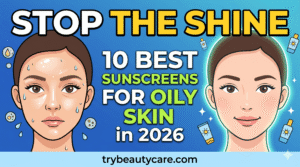 Oil-free sunscreen skincare routine for oily skin with matte finish SPF and healthy skin protection