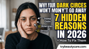 Applying eye cream for dark circles naturally