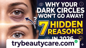 Healthy under eye skincare routine close up