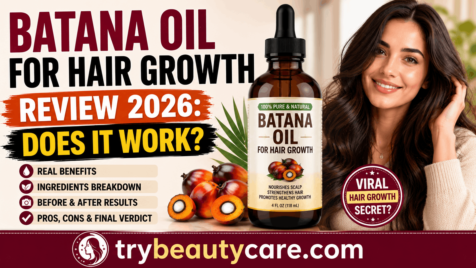 Batana oil for hair growth review 2026 with healthy long hair results