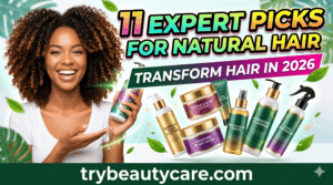 Healthy natural hair routine with moisturizing products and lightweight oils