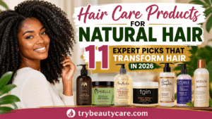 Best hair care products for natural hair including shampoo conditioner and curl cream