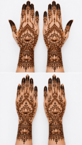 Peacock bridal mehendi design with detailed feather artwork